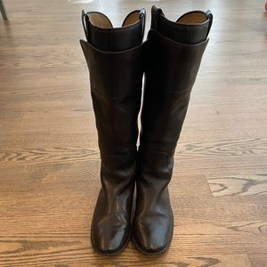 Frye Paige Riding Boots Dark Brown 8.5